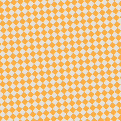 51/141 degree angle diagonal checkered chequered squares checker pattern checkers background, 18 pixel squares size, Yellow Orange and Wan White checkers chequered checkered squares seamless tileable