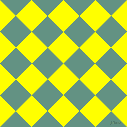 45/135 degree angle diagonal checkered chequered squares checker pattern checkers background, 76 pixel squares size, Yellow and Patina checkers chequered checkered squares seamless tileable