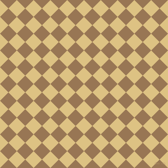 45/135 degree angle diagonal checkered chequered squares checker pattern checkers background, 40 pixel squares size, Zombie and Pale Brown checkers chequered checkered squares seamless tileable