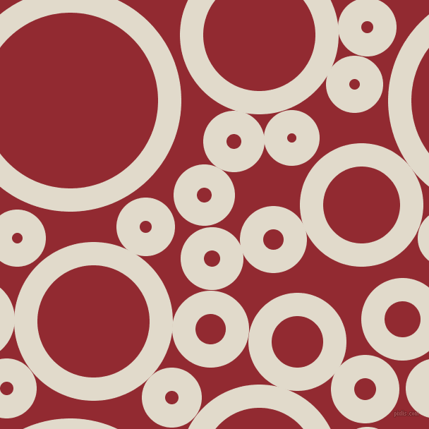 bubbles, circles, sponge, big, medium, small, 33 pixel line width, Albescent White and Bright Red circles bubbles sponge soap seamless tileable