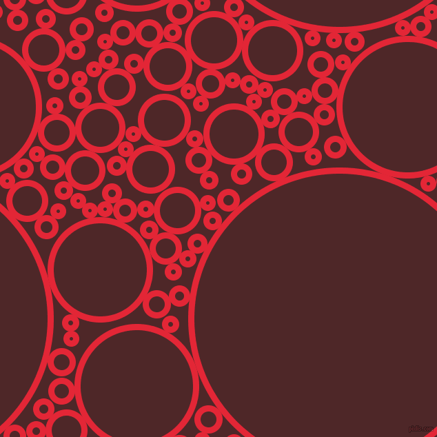 bubbles, circles, sponge, big, medium, small, 9 pixel line width, Alizarin and Volcano circles bubbles sponge soap seamless tileable