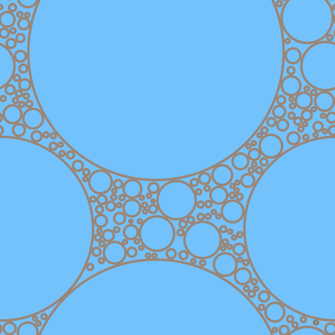 bubbles, circles, sponge, big, medium, small, 5 pixel line width, Almond Frost and Maya Blue circles bubbles sponge soap seamless tileable