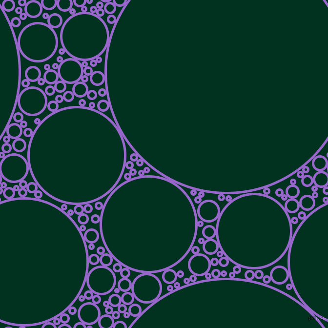 bubbles, circles, sponge, big, medium, small, 5 pixel line width, Amethyst and Dark Green circles bubbles sponge soap seamless tileable