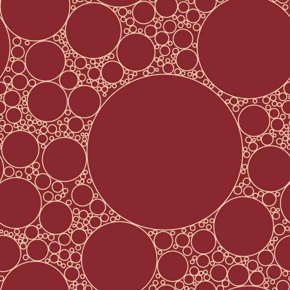 bubbles, circles, sponge, big, medium, small, 2 pixel line width, Apricot and Flame Red circles bubbles sponge soap seamless tileable