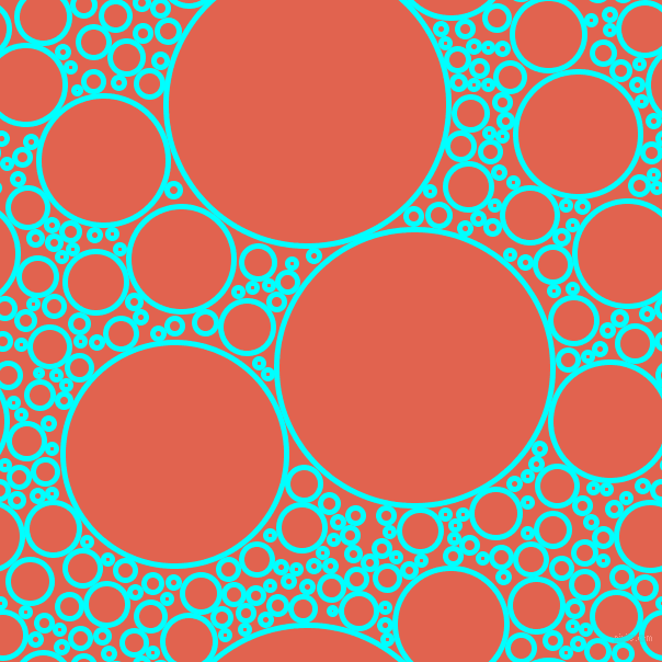 bubbles, circles, sponge, big, medium, small, 5 pixel line width, Aqua and Flamingo circles bubbles sponge soap seamless tileable