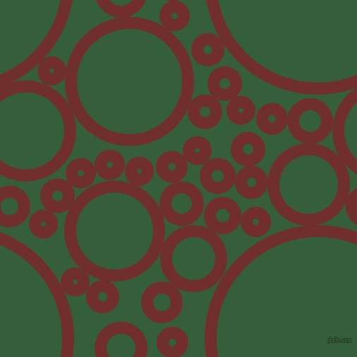 bubbles, circles, sponge, big, medium, small, 17 pixel line width, Auburn and Hunter Green circles bubbles sponge soap seamless tileable