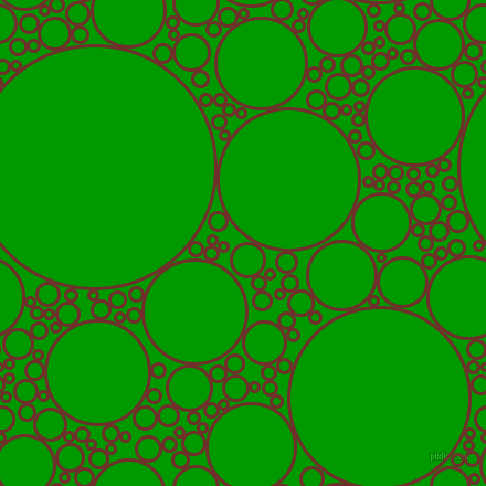 bubbles, circles, sponge, big, medium, small, 3 pixel line width, Auburn and Islamic Green circles bubbles sponge soap seamless tileable