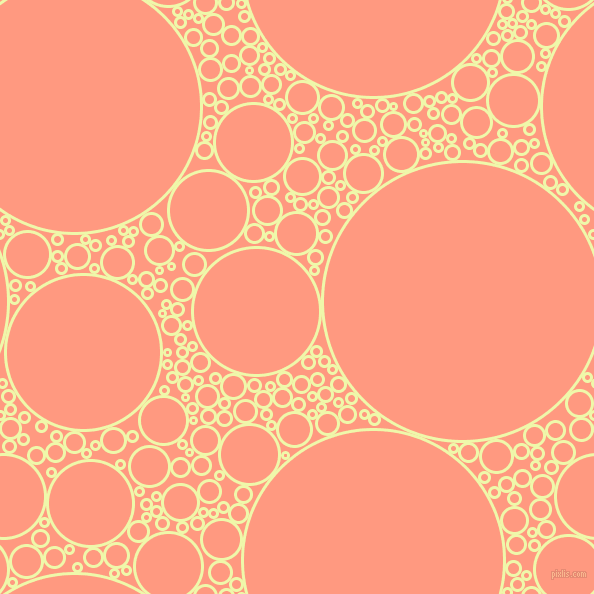 bubbles, circles, sponge, big, medium, small, 3 pixel line width, Australian Mint and Vivid Tangerine circles bubbles sponge soap seamless tileable
