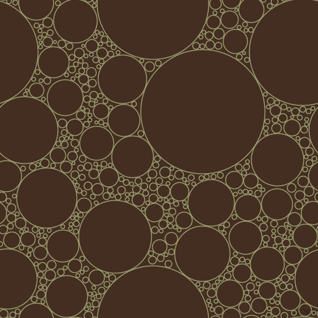 bubbles, circles, sponge, big, medium, small, 2 pixel line width, Avocado and Morocco Brown circles bubbles sponge soap seamless tileable