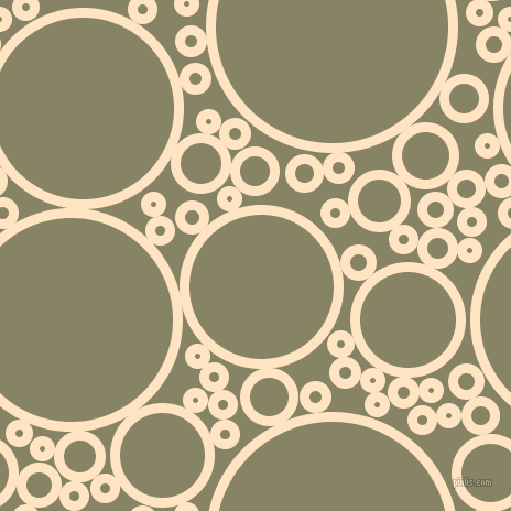 bubbles, circles, sponge, big, medium, small, 9 pixel line width, Bisque and Bandicoot circles bubbles sponge soap seamless tileable