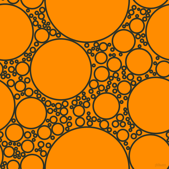 bubbles, circles, sponge, big, medium, small, 5 pixel line width, Black Forest and Dark Orange circles bubbles sponge soap seamless tileable