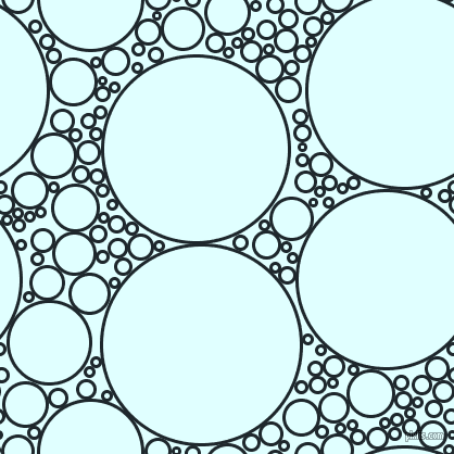 bubbles, circles, sponge, big, medium, small, 3 pixel line width, Black Pearl and Light Cyan circles bubbles sponge soap seamless tileable