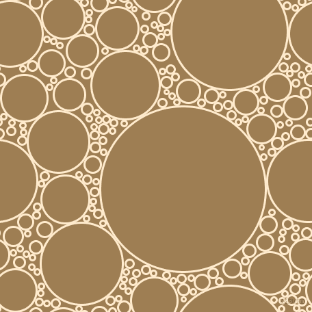 bubbles, circles, sponge, big, medium, small, 3 pixel line width, Blanched Almond and Muesli circles bubbles sponge soap seamless tileable