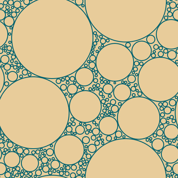 bubbles, circles, sponge, big, medium, small, 3 pixel line width, Blue Lagoon and Chamois circles bubbles sponge soap seamless tileable