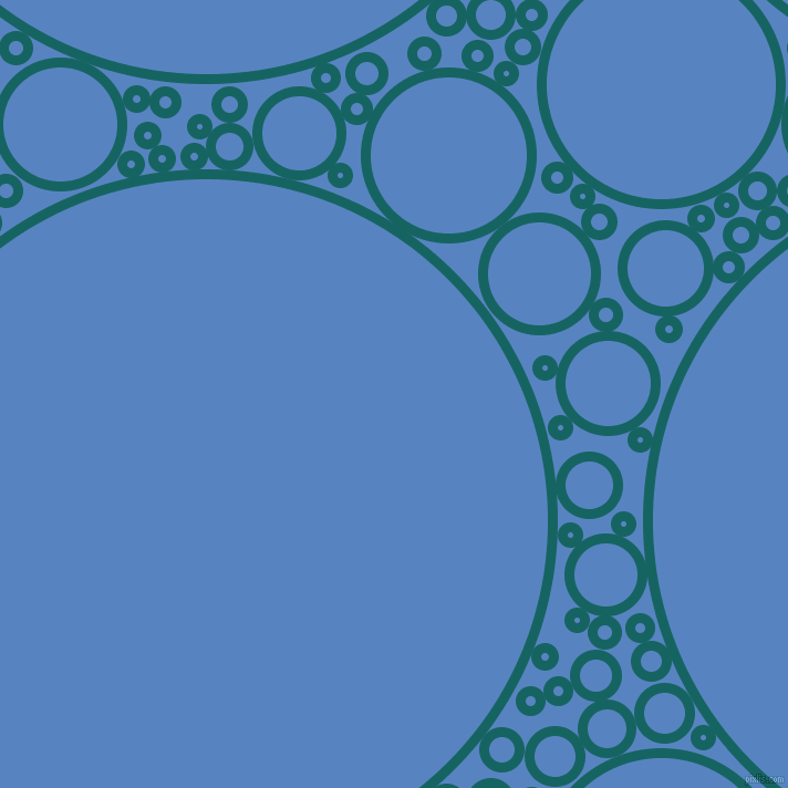 bubbles, circles, sponge, big, medium, small, 9 pixel line width, Blue Stone and Havelock Blue circles bubbles sponge soap seamless tileable
