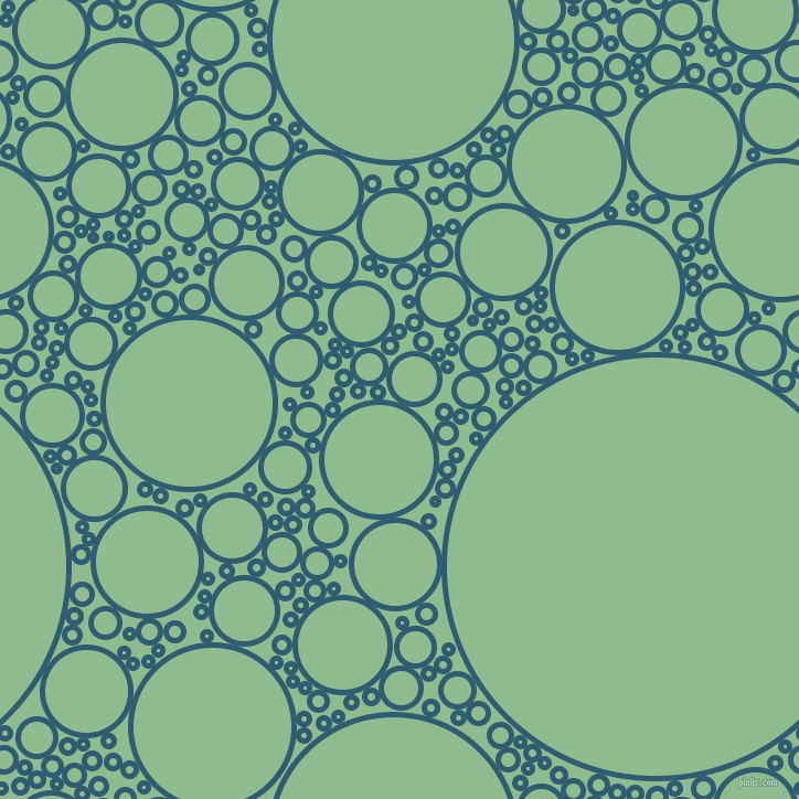 bubbles, circles, sponge, big, medium, small, 5 pixel line width, Blumine and Dark Sea Green circles bubbles sponge soap seamless tileable