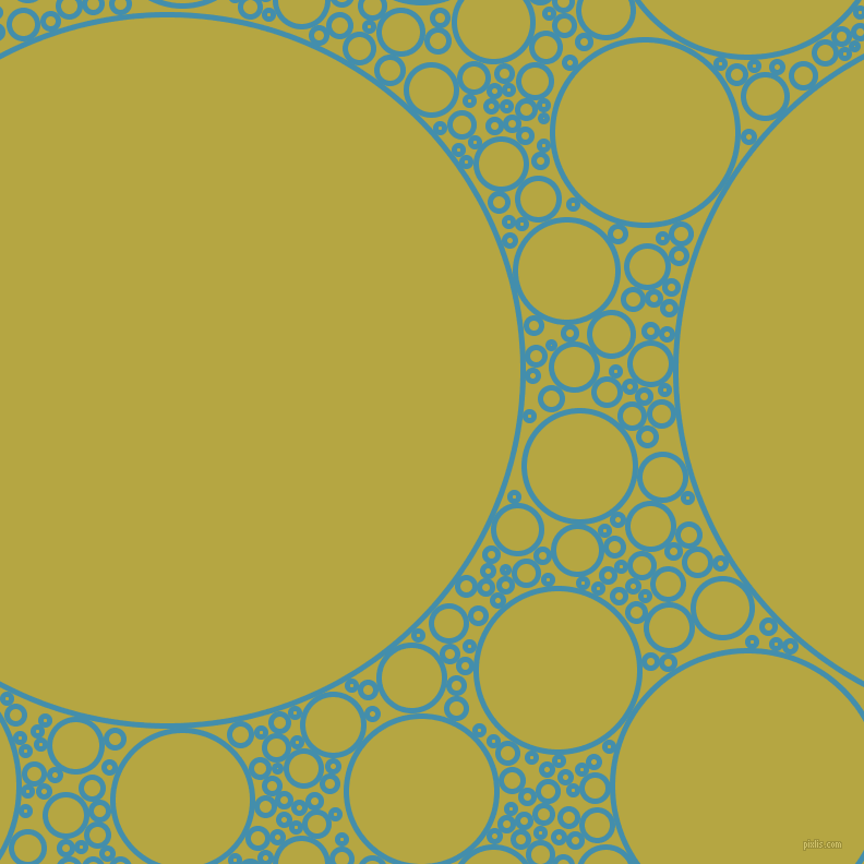 bubbles, circles, sponge, big, medium, small, 5 pixel line width, Boston Blue and Brass circles bubbles sponge soap seamless tileable