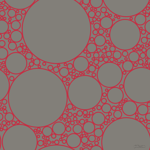 bubbles, circles, sponge, big, medium, small, 3 pixel line width, Brick Red and Concord circles bubbles sponge soap seamless tileable