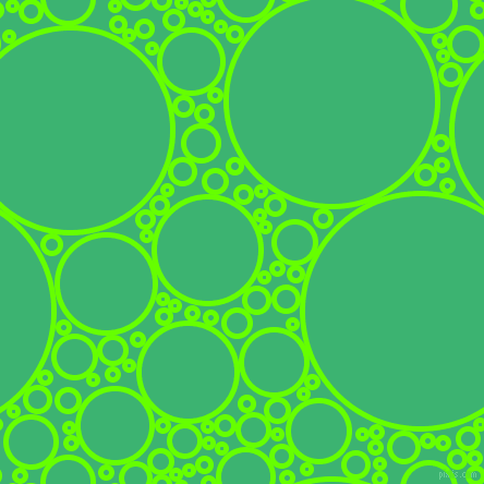 bubbles, circles, sponge, big, medium, small, 5 pixel line width, Bright Green and Medium Sea Green circles bubbles sponge soap seamless tileable