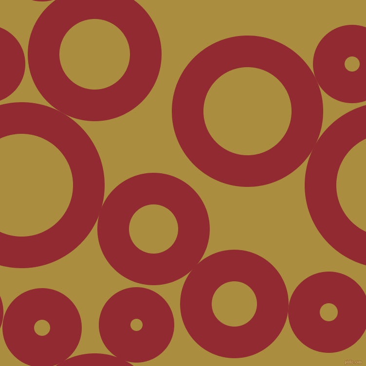 bubbles, circles, sponge, big, medium, small, 65 pixel line width, Bright Red and Luxor Gold circles bubbles sponge soap seamless tileable