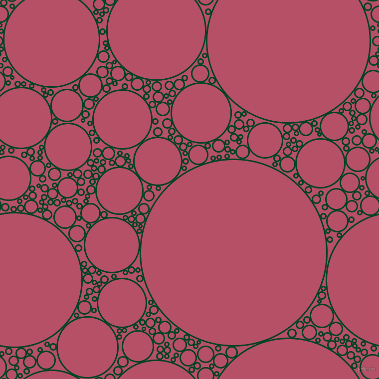 bubbles, circles, sponge, big, medium, small, 3 pixel line width, British Racing Green and Blush circles bubbles sponge soap seamless tileable