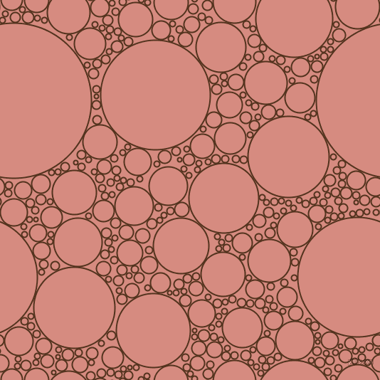 bubbles, circles, sponge, big, medium, small, 2 pixel line width, Brown Bramble and My Pink circles bubbles sponge soap seamless tileable