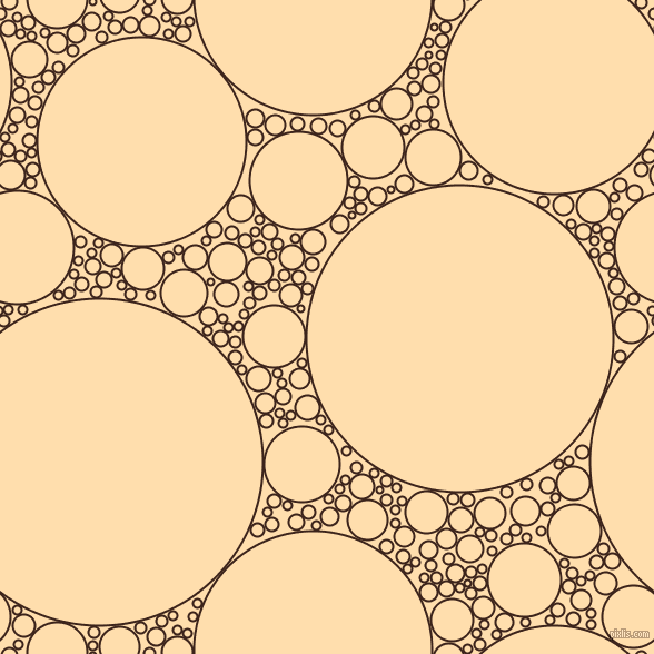bubbles, circles, sponge, big, medium, small, 2 pixel line widthBrown Pod and Navajo White circles bubbles sponge soap seamless tileable
