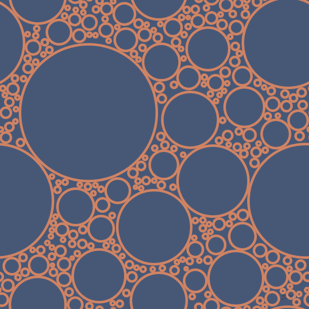 bubbles, circles, sponge, big, medium, small, 5 pixel line width, Burning Sand and Chambray circles bubbles sponge soap seamless tileable