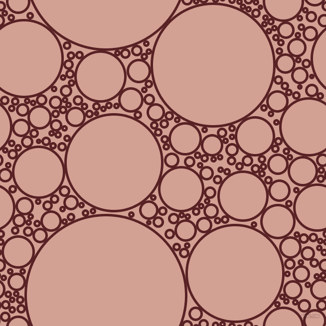 bubbles, circles, sponge, big, medium, small, 5 pixel line width, Burnt Crimson and Rose circles bubbles sponge soap seamless tileable