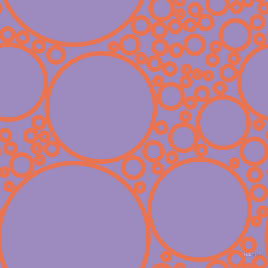 bubbles, circles, sponge, big, medium, small, 9 pixel line widthBurnt Sienna and Cold Purple circles bubbles sponge soap seamless tileable