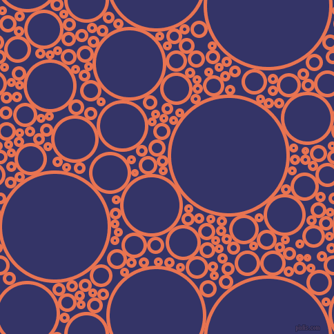bubbles, circles, sponge, big, medium, small, 5 pixel line width, Burnt Sienna and Deep Koamaru circles bubbles sponge soap seamless tileable