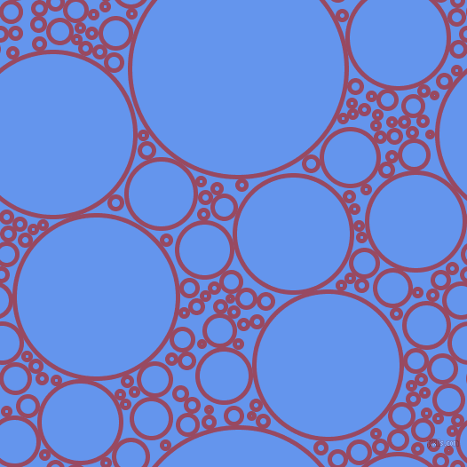 bubbles, circles, sponge, big, medium, small, 5 pixel line width, Cadillac and Cornflower Blue circles bubbles sponge soap seamless tileable