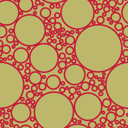 bubbles, circles, sponge, big, medium, small, 5 pixel line width, Cardinal and Dark Khaki circles bubbles sponge soap seamless tileable
