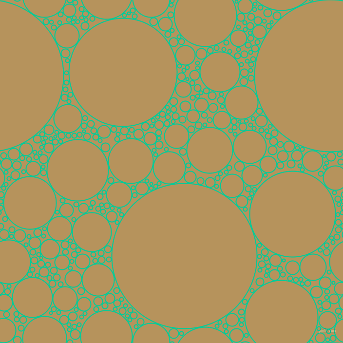 bubbles, circles, sponge, big, medium, small, 2 pixel line width, Caribbean Green and Barley Corn circles bubbles sponge soap seamless tileable