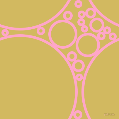 bubbles, circles, sponge, big, medium, small, 9 pixel line width, Carnation Pink and Tacha circles bubbles sponge soap seamless tileable