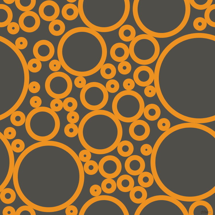 bubbles, circles, sponge, big, medium, small, 17 pixel line width, Carrot Orange and Merlin circles bubbles sponge soap seamless tileable