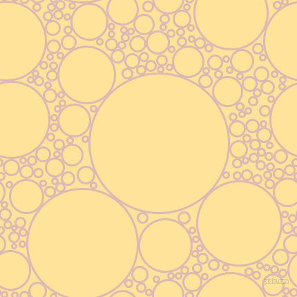 bubbles, circles, sponge, big, medium, small, 3 pixel line width, Cavern Pink and Cream Brulee circles bubbles sponge soap seamless tileable
