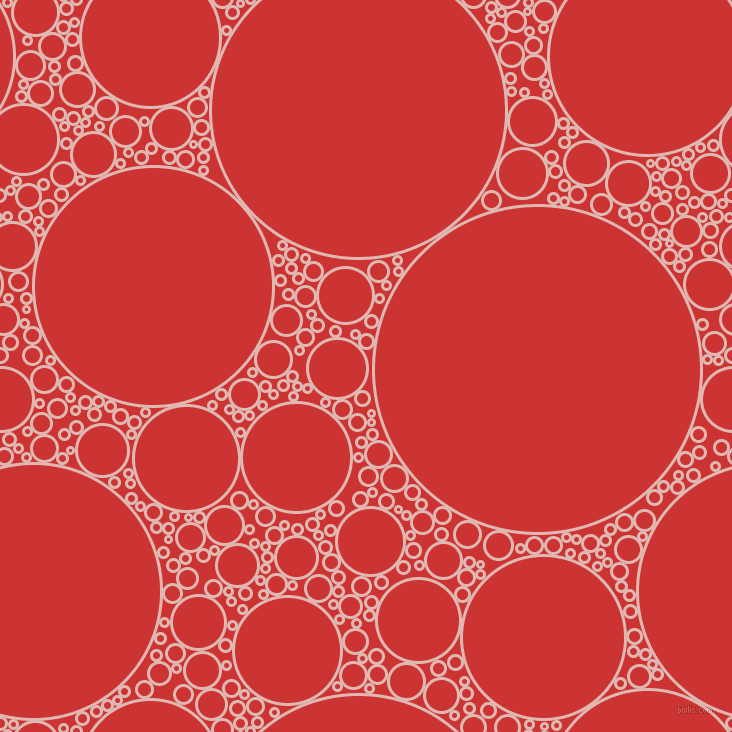 bubbles, circles, sponge, big, medium, small, 3 pixel line width, Cavern Pink and Persian Red circles bubbles sponge soap seamless tileable