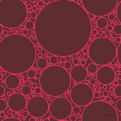 bubbles, circles, sponge, big, medium, small, 3 pixel line width, Cerise and Jazz circles bubbles sponge soap seamless tileable