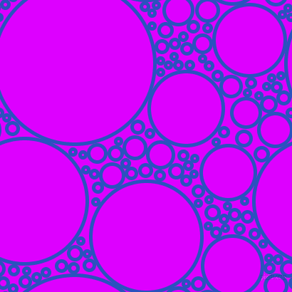 bubbles, circles, sponge, big, medium, small, 5 pixel line width, Cerulean Blue and Psychedelic Purple circles bubbles sponge soap seamless tileable