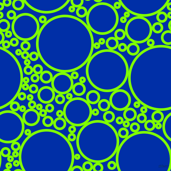 bubbles, circles, sponge, big, medium, small, 9 pixel line width, Chartreuse and International Klein Blue circles bubbles sponge soap seamless tileable