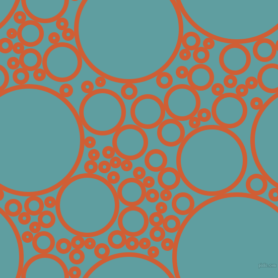 bubbles, circles, sponge, big, medium, small, 9 pixel line widthChilean Fire and Cadet Blue circles bubbles sponge soap seamless tileable