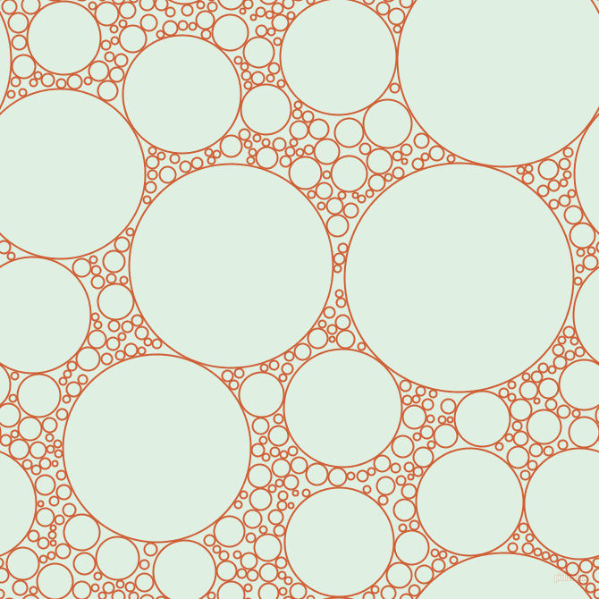 bubbles, circles, sponge, big, medium, small, 2 pixel line width, Chilean Fire and Off Green circles bubbles sponge soap seamless tileable