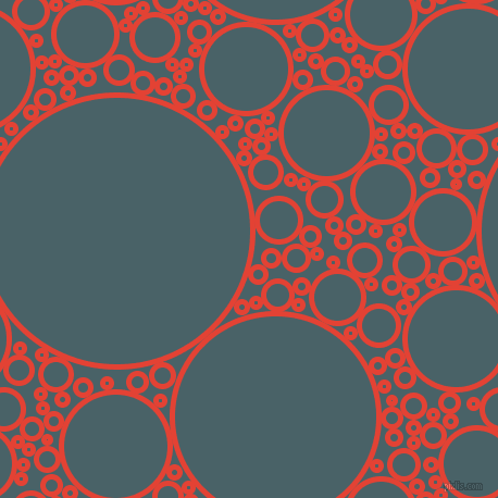 bubbles, circles, sponge, big, medium, small, 5 pixel line width, Cinnabar and Smalt Blue circles bubbles sponge soap seamless tileable