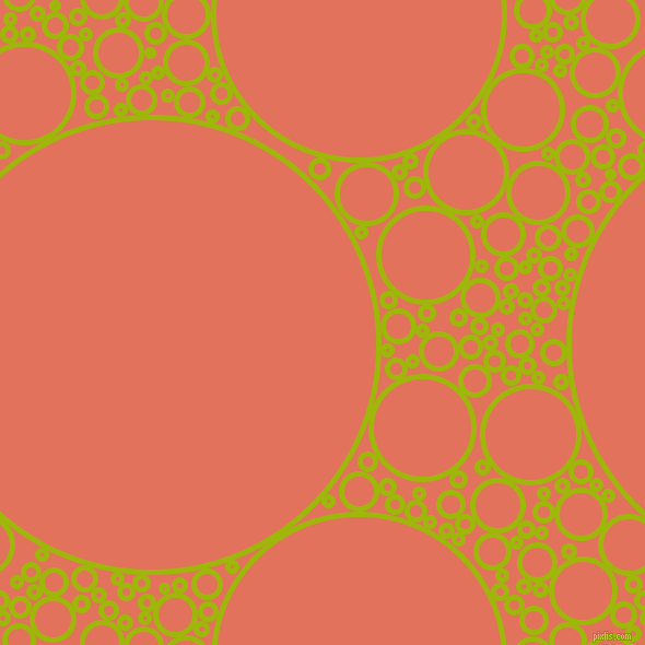 bubbles, circles, sponge, big, medium, small, 5 pixel line width, Citrus and Terra Cotta circles bubbles sponge soap seamless tileable