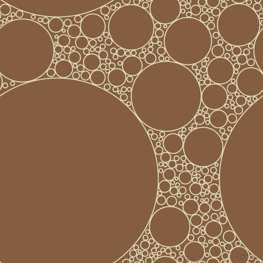 bubbles, circles, sponge, big, medium, small, 2 pixel line width, Coconut Cream and Dark Wood circles bubbles sponge soap seamless tileable