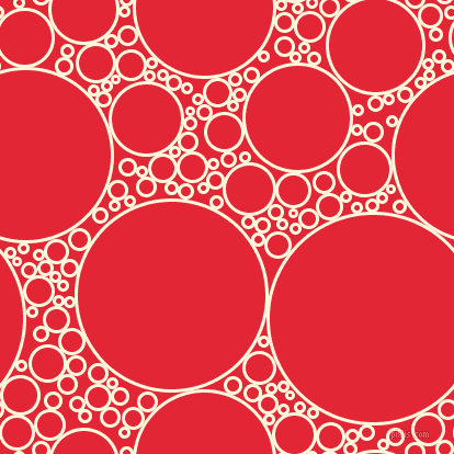 bubbles, circles, sponge, big, medium, small, 3 pixel line widthCorn Silk and Alizarin circles bubbles sponge soap seamless tileable