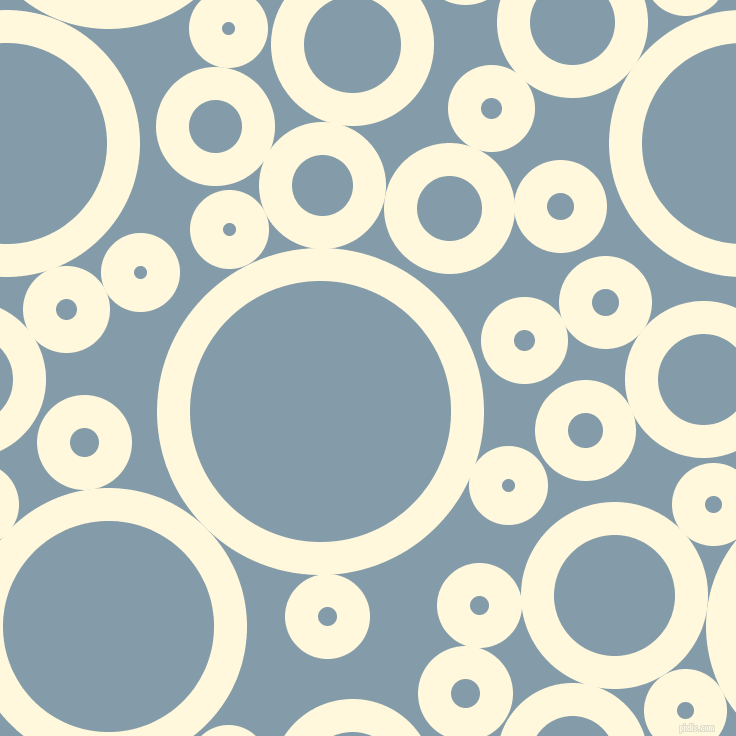 bubbles, circles, sponge, big, medium, small, 33 pixel line width, Corn Silk and Bali Hai circles bubbles sponge soap seamless tileable
