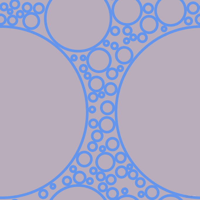 bubbles, circles, sponge, big, medium, small, 9 pixel line width, Cornflower Blue and Lola circles bubbles sponge soap seamless tileable