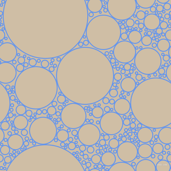 bubbles, circles, sponge, big, medium, small, 3 pixel line width, Cornflower Blue and Soft Amber circles bubbles sponge soap seamless tileable
